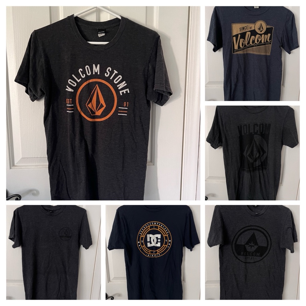 Volcom/DC bundle lot of 6 shirts size small men